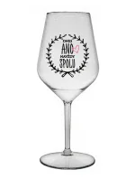 DNES ANO, NAVŽDY SPOLU - čirá nerozbitná sklenice na víno 470 ml