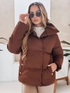 Dámska prešívaná zimná bunda LARO hnedá FashionStreet TY4958