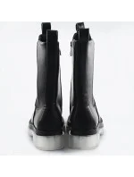 Čierne topánky s transparentnou podrážkou (OM717) Čierne topánky s transparentnou podrážkou (OM717)