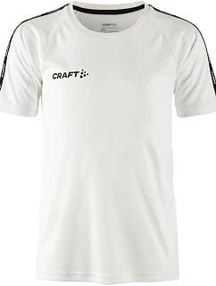 Craft Teamwear Squad Go Contrast Jersey Jr Detské kontrastné športové tričko 82.2727 biele