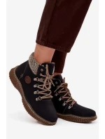 Ocieplane Botki Trapery Damskie Czarne Zenaya Ocieplane Botki Trapery Damskie Czarne Zenaya