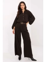 Šnúrové nohavice model 220282 Taliansko Moda Šnúrové nohavice model 220282 Taliansko Moda