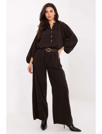 Šnúrové nohavice model 220282 Taliansko Moda Šnúrové nohavice model 220282 Taliansko Moda