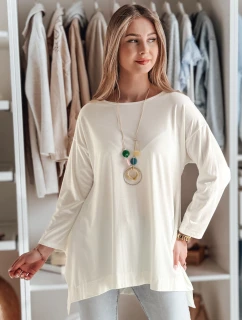 Dámska oversize maslová blúzka s COMFILA ecru FashionStreet RY2787