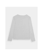 Dámske oversize hladké tričko s dlhým rukávom 4F 4FWMM00TLONF431-27M