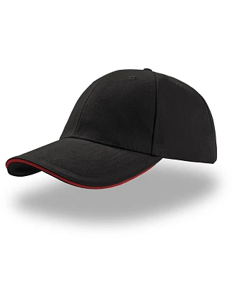 Atlantis Headwear Liberty Sandwich 6-panelová čiapka „Liberty Sandwich“ 33.0005 čierna/červená Atlantis Headwear Liberty Sandwich 6-panelová čiapka „Liberty Sandwich“ 33.0005 čierna/červená