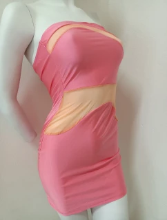 Dámske sexy šaty ISF2213 ružové - Koucla