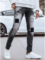 Pánske sivé džínsové nohavice FashionStreet UX4293 Pánske sivé džínsové nohavice FashionStreet UX4293