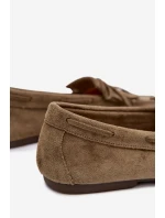 Dámské mokasíny s třásněmi zelené Janelisse