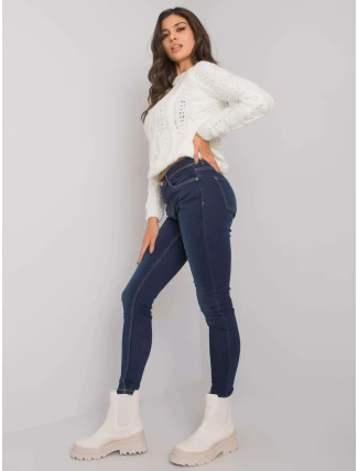 Džínsy nohavice D85035C62220D253 tmavo modré