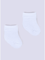 Dojčenské ponožky Yoclub Baby Turn Cuffs 3-pack SKA-0009U-0100 White