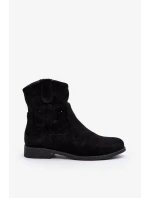 S.Barski dámské prolamované kotníkové boty na plochém podpatku, černé S.Barski dámské prolamované kotníkové boty na plochém podpatku, černé