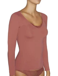 Dámske tričko s dlhým rukávom 19185 červená - Ysabel Mora