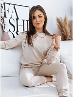 Dámska tepláková súprava MILIAN AY0819 beige - FashionStreet