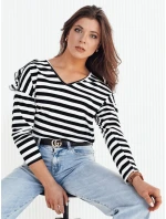 Dámska pruhovaná blúzka HILAN black FashionStreet RY2382 Dámska pruhovaná blúzka HILAN black FashionStreet RY2382