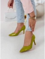 Dámske čižmy na podpätku CRANTIK green FashionStreet ZY0747