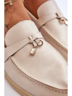 Klasyczne Mokasyny Damskie Beżowe Cortez