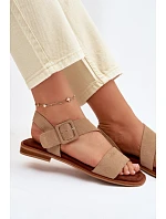 Dámske semišové sandále Big Star TT274491 beige Dámske semišové sandále Big Star TT274491 beige