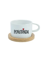 POHODINDA - bílý hrníček makronka 200 ml