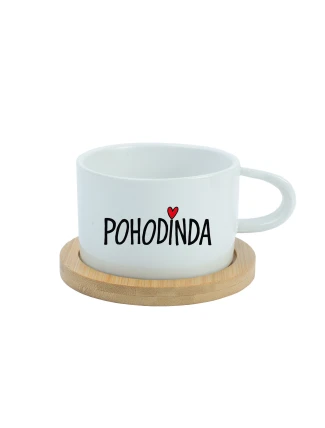 POHODINDA - bílý hrníček makronka 200 ml