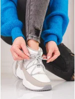 Dámske snehule bez podpätku KK274272 Biela - BIG STAR