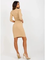 Dámske šaty HS 20 250.23P béžové - FPrice