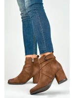 Dámske topánky na podpätku 260037FX hnedé - Laura LA.FI