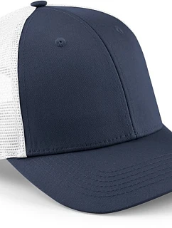 Beechfield B 646 6-panelová čiapka s kšiltom „Urbanwear Trucker“ 53.0646 tmavomodrá/biela