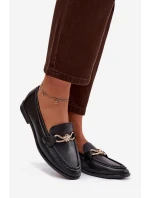 Dámské mokasíny s ozdobným detailem černé Rosynne