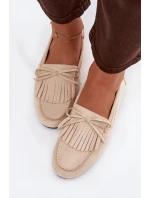 Dámské mokasíny s třásněmi světle béžové Janelisse