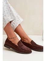 Dámske mokasíny Loafersy z ekologického semišu v čokoládovej farbe Laisie Dámske mokasíny Loafersy z ekologického semišu v čokoládovej farbe Laisie