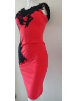 Dámske šaty 9103 black-red - Koucla Dámske šaty 9103 black-red - Koucla