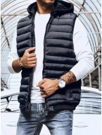 Pánska prešívaná modrá vesta FashionStreet TX4094