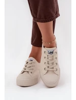 Trampki Damskie Na Platformie LEE ISLA C WOMEN LOW 50253001.35E Beżowe