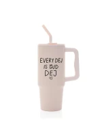 EVERY DEJ IS GUD DEJ - růžový cestovní termohrnek 900 ml EVERY DEJ IS GUD DEJ - růžový cestovní termohrnek 900 ml