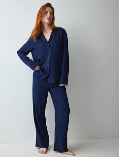 Dámske pyžamo Amourette Jacquard PW tmavomodré  – TRIUMPH