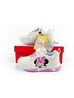 Detská športová obuv Leomil tenisky minnie mouse na suchý zips LED