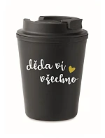 DIEŤA VIE VŠETKO - čierny termohrnček 300 ml