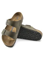 Dámske/pánske žabky Birkenstock Arizona Soft Footbed Oiled Leather Narrow Faded Khaki (1019377)