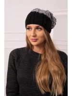 Milano fleecová čiapka K203 tmavo šedá + čierna