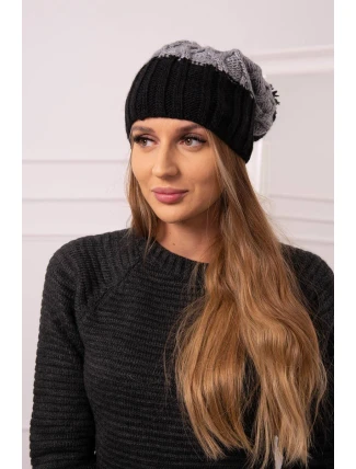 Milano fleecová čiapka K203 tmavo šedá + čierna