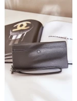 Duży Portfel Damski Z Tłoczeniem Eko Skóra Szary Martiel