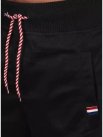 Pánske čierne teplákové šortky FashionStreet SX2206