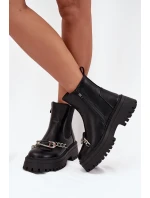 Dámske topánky na platforme s reťazou Black Marvella Dámske topánky na platforme s reťazou Black Marvella