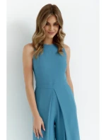 K184 Kombinéza so širokými nohavicami - nebesky modrá K184 Kombinéza so širokými nohavicami - nebesky modrá