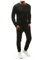FashionStreet čierna pánska tepláková súprava AX0377 FashionStreet čierna pánska tepláková súprava AX0377
