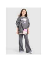 Dievčenská oversize mikina bez kapucne 4F 4FJRAW25TSWSF2438-22S