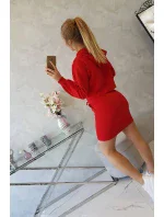 Súprava blúzky a sukne červená