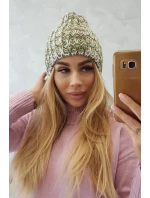 Dámska čiapka Lora K312 zelená+hnedá