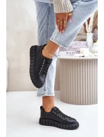 Ocieplane Sneakersy Damskie Big Star MM274617 Czarne